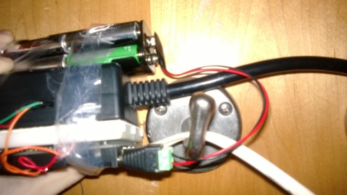 The snaps connected to the battery holder & the barrel jack connector